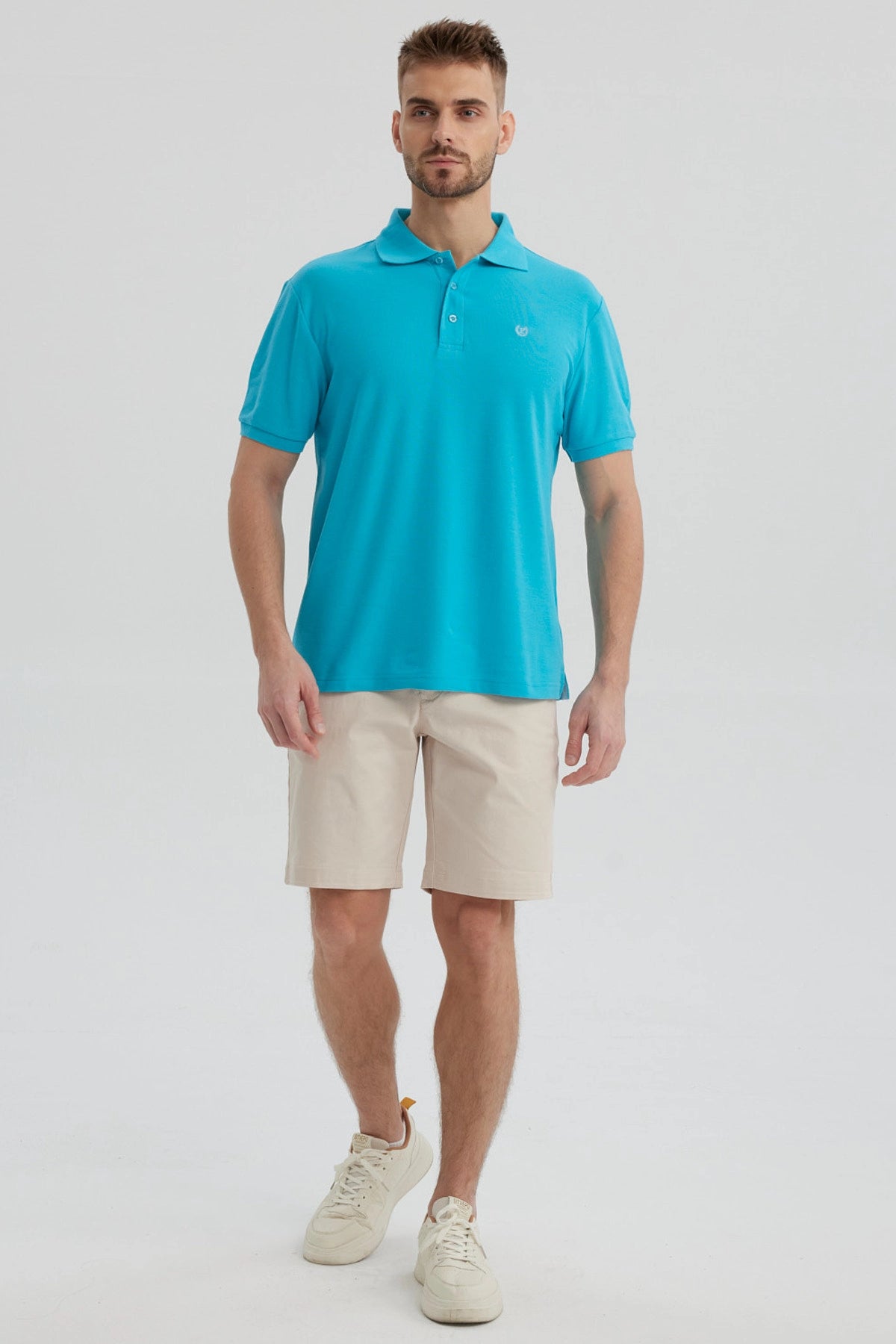 Polera Hombre Pique Básica Lisa Calipso