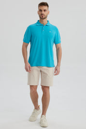 Polera Hombre Pique Básica Lisa Calipso