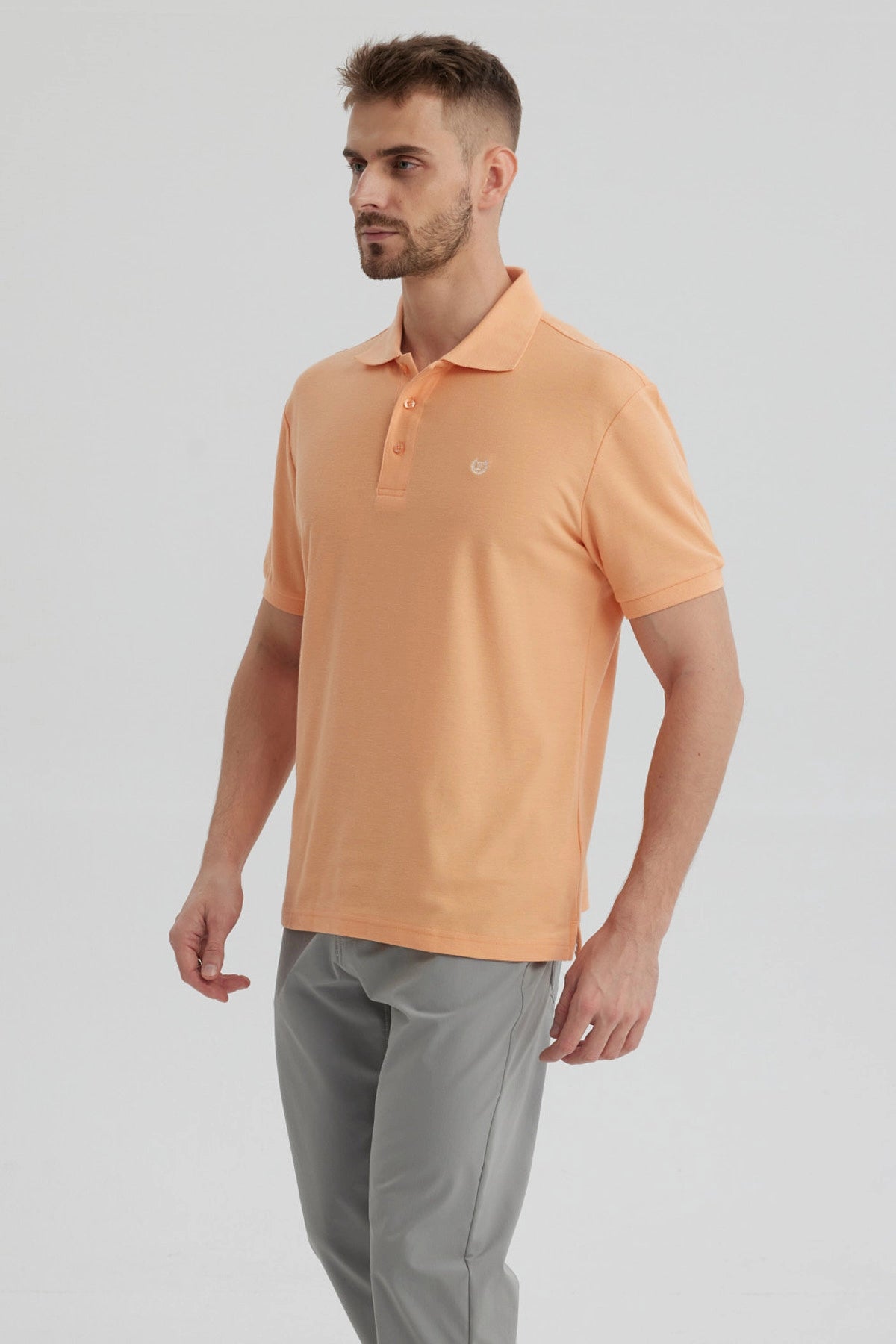 Polera Hombre Pique Básica Lisa Damasco