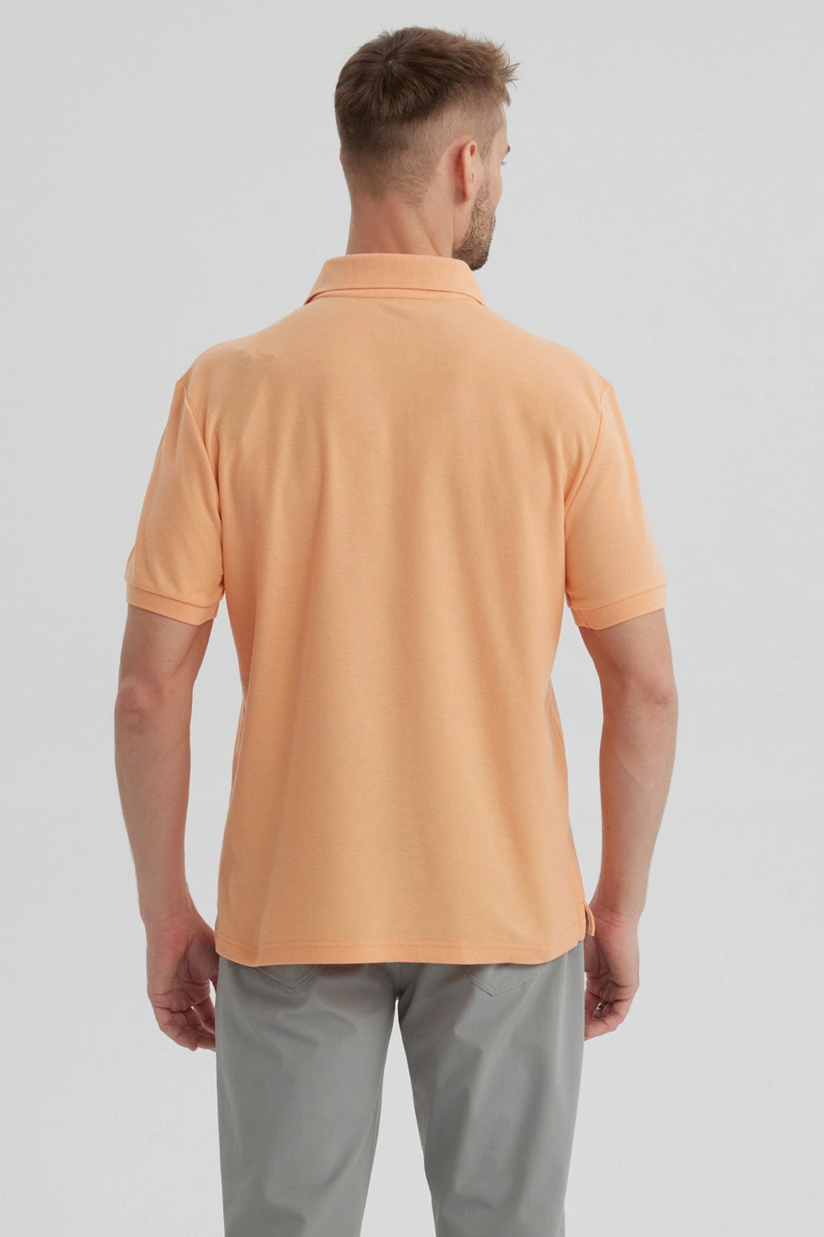 Polera Hombre Pique Básica Lisa Damasco