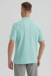 Polera Hombre Pique Básica Lisa Verde Claro
