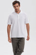 Polera Hombre Pique Básica Lisa Blanco