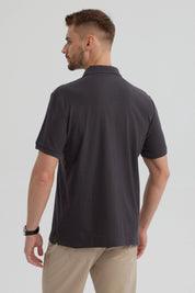 Polera Hombre Pique Básica Lisa Marengo