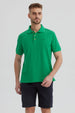 Polera Hombre Pique Básica Lisa Verde