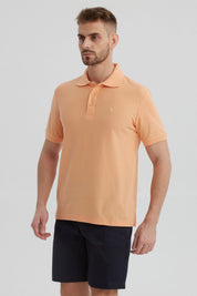 Polera Hombre Pique Básica Lisa Damasco