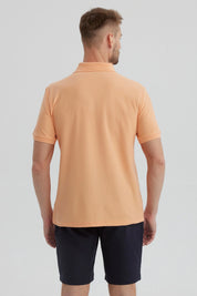 Polera Hombre Pique Básica Lisa Damasco