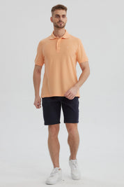 Polera Hombre Pique Básica Lisa Damasco