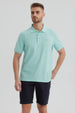 Polera Hombre Pique Básica Lisa Verde Claro