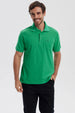 Polera Hombre Pique Básica Lisa Verde