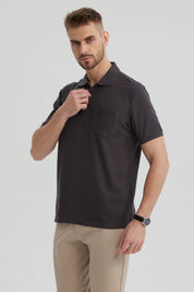 Polera Hombre Pique Básica Lisa Marengo