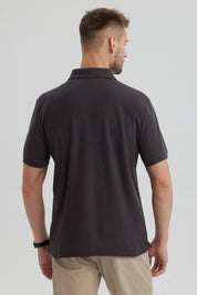 Polera Hombre Pique Básica Lisa Marengo