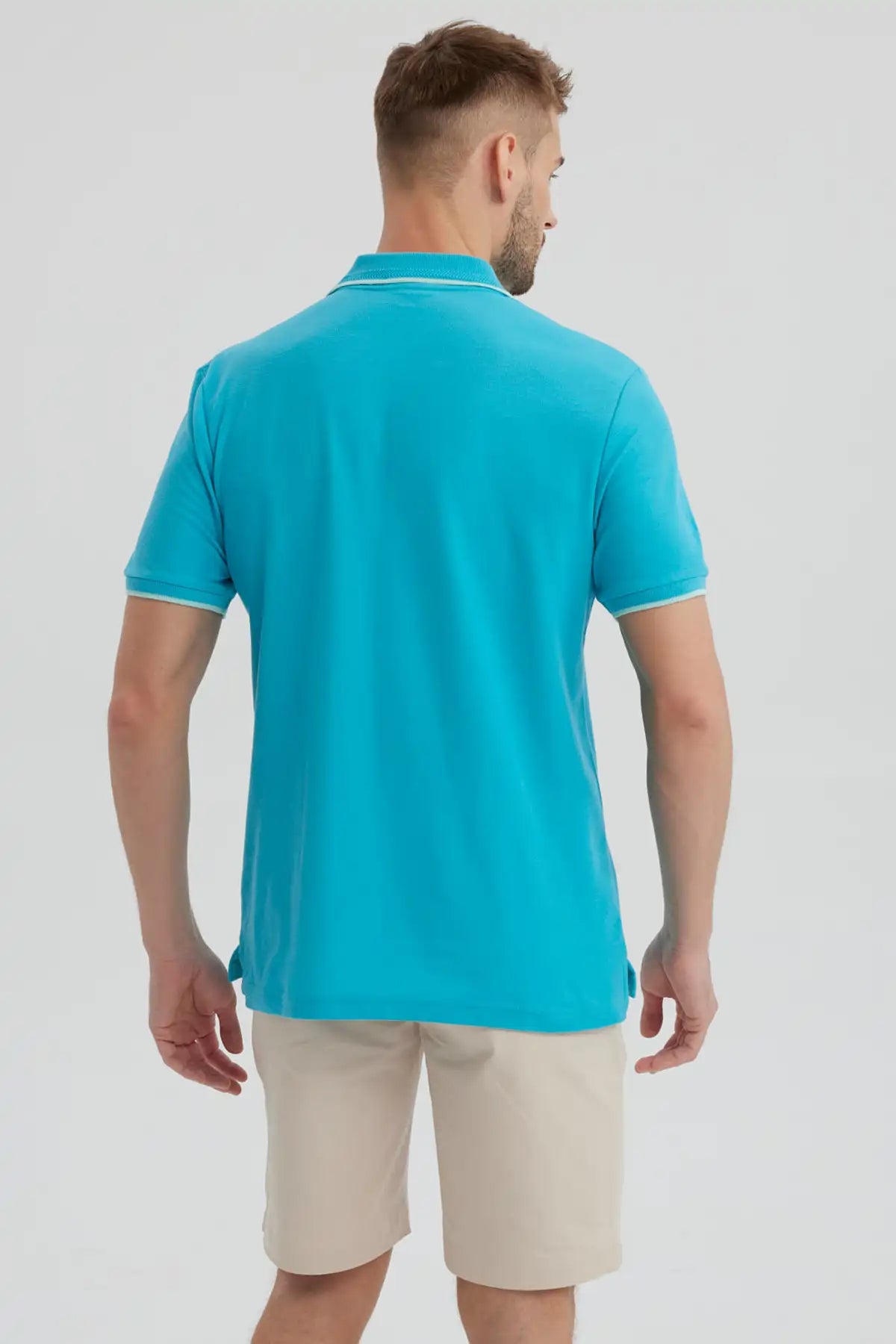 Polera Hombre Pique Básica Lisa Calipso