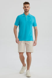 Polera Hombre Pique Básica Lisa Calipso