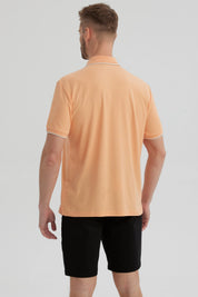 Polera Hombre Pique Básica Lisa Damasco