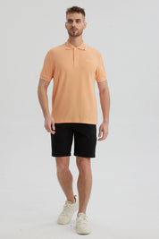 Polera Hombre Pique Básica Lisa Damasco