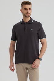 Polera Hombre Pique Básica Lisa Marengo