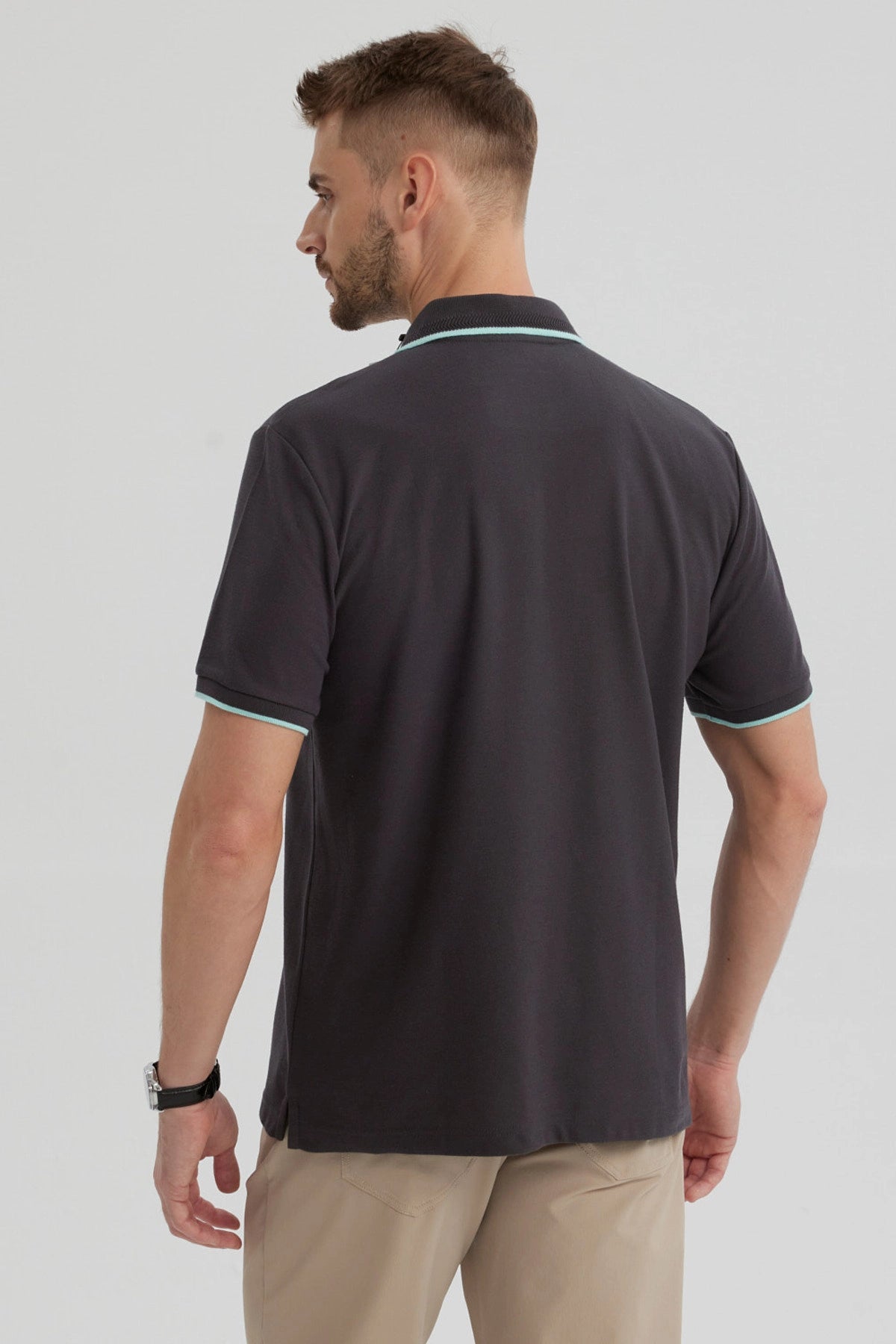 Polera Hombre Pique Básica Lisa Marengo