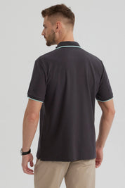 Polera Hombre Pique Básica Lisa Marengo