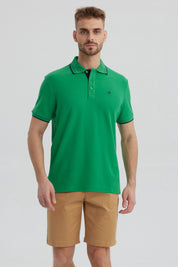 Polera Hombre Pique Básica Lisa Verde