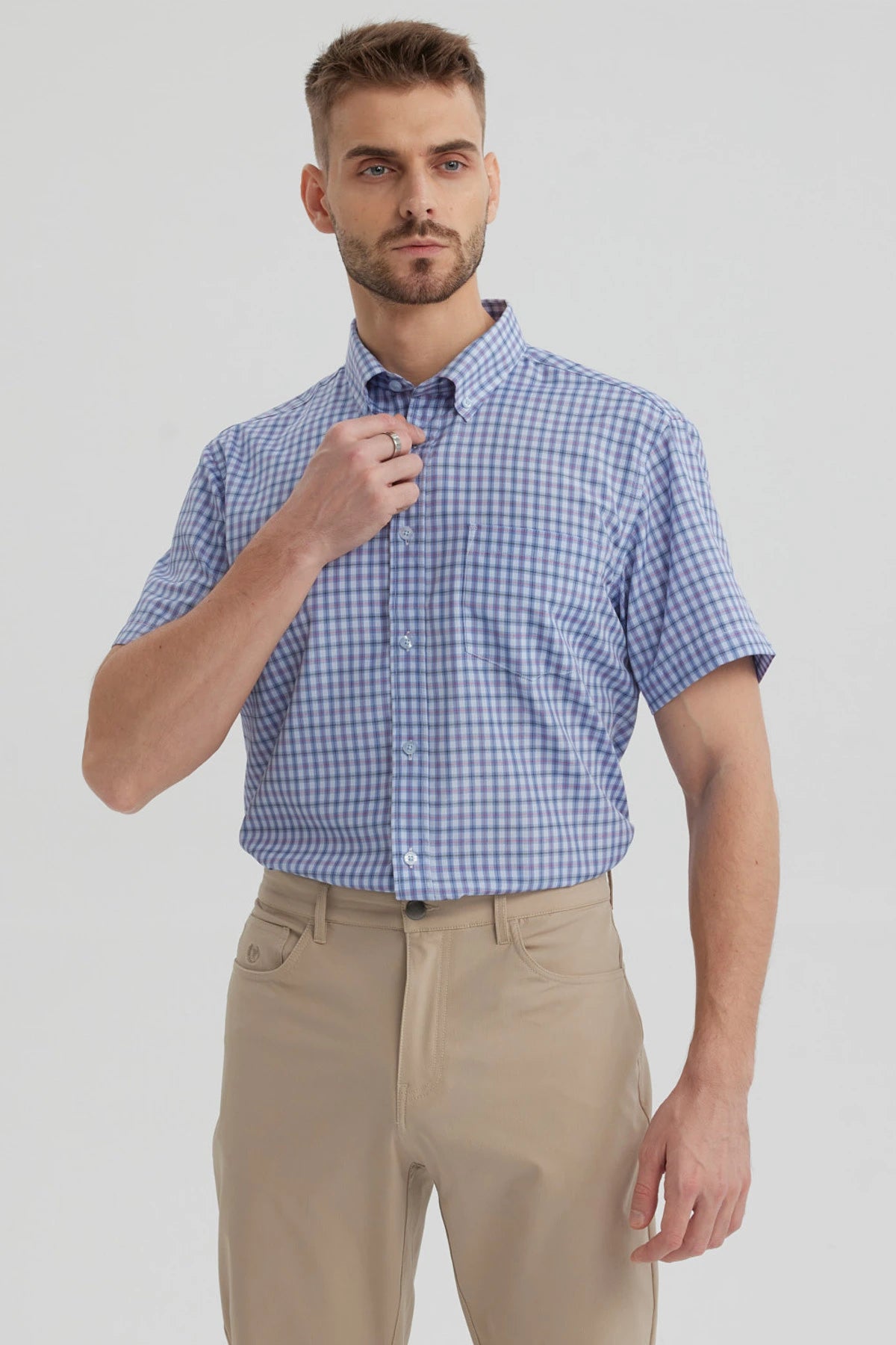 Camisa Hombre Rapport Regalo Azul Denim