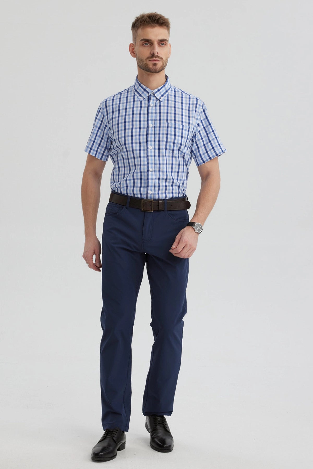 Camisa Hombre Rapport Regalo Azulino