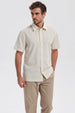 Camisa Hombre Lisa Beige