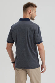 Polera Hombre Con Contraste Azul Marino