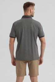 Polera Hombre Con Contraste Gris