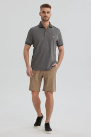 Polera Hombre Con Contraste Gris