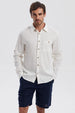 Camisa Hombre Lino Crudo