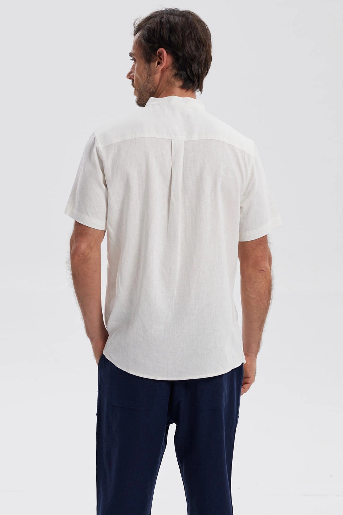 Camisa Hombre Lino Crudo