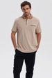Polera Hombre Botón Beige