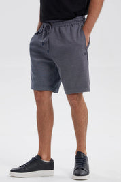 Bermuda Hombre Con Cordón Y Bolsillo Azul Marino