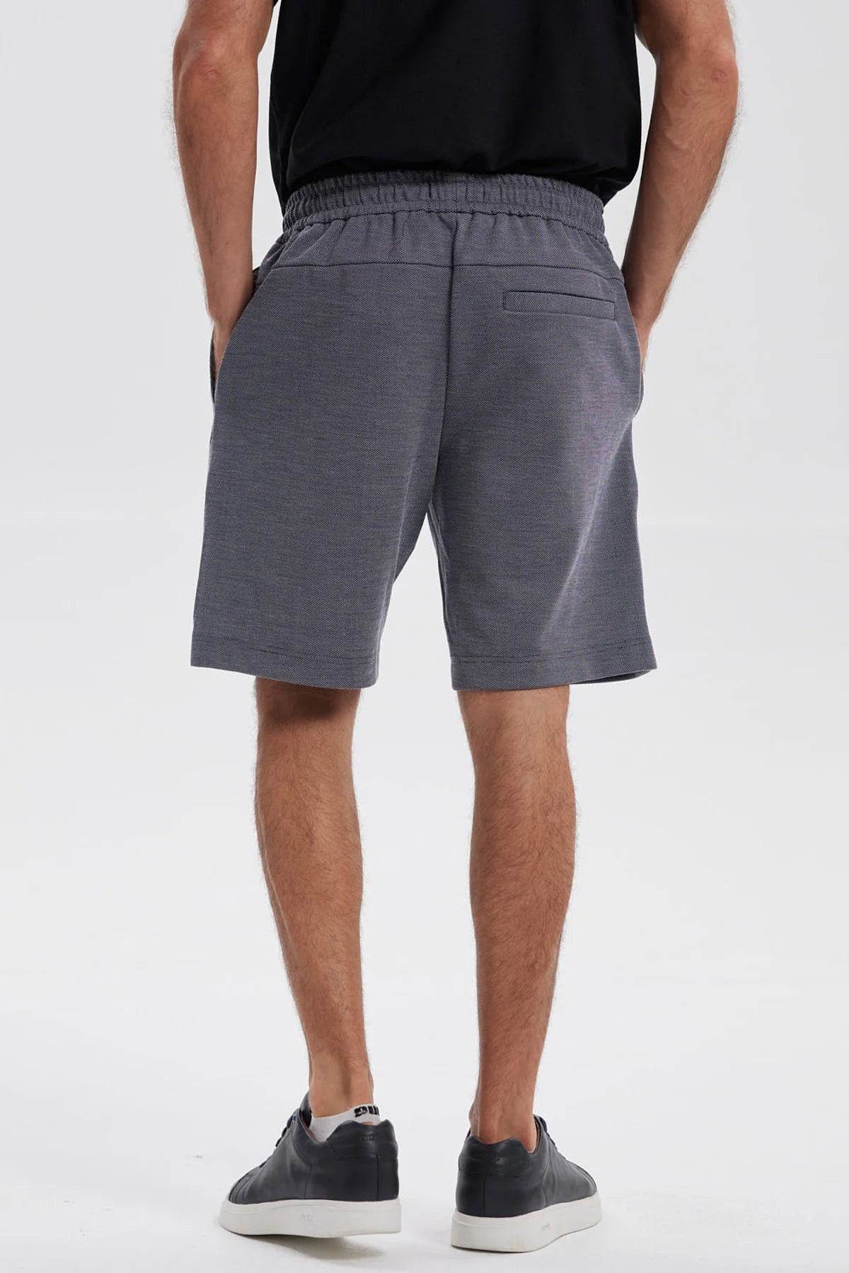 Bermuda Hombre Con Cordón Y Bolsillo Azul Marino