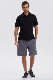 Bermuda Hombre Con Cordón Y Bolsillo Azul Marino
