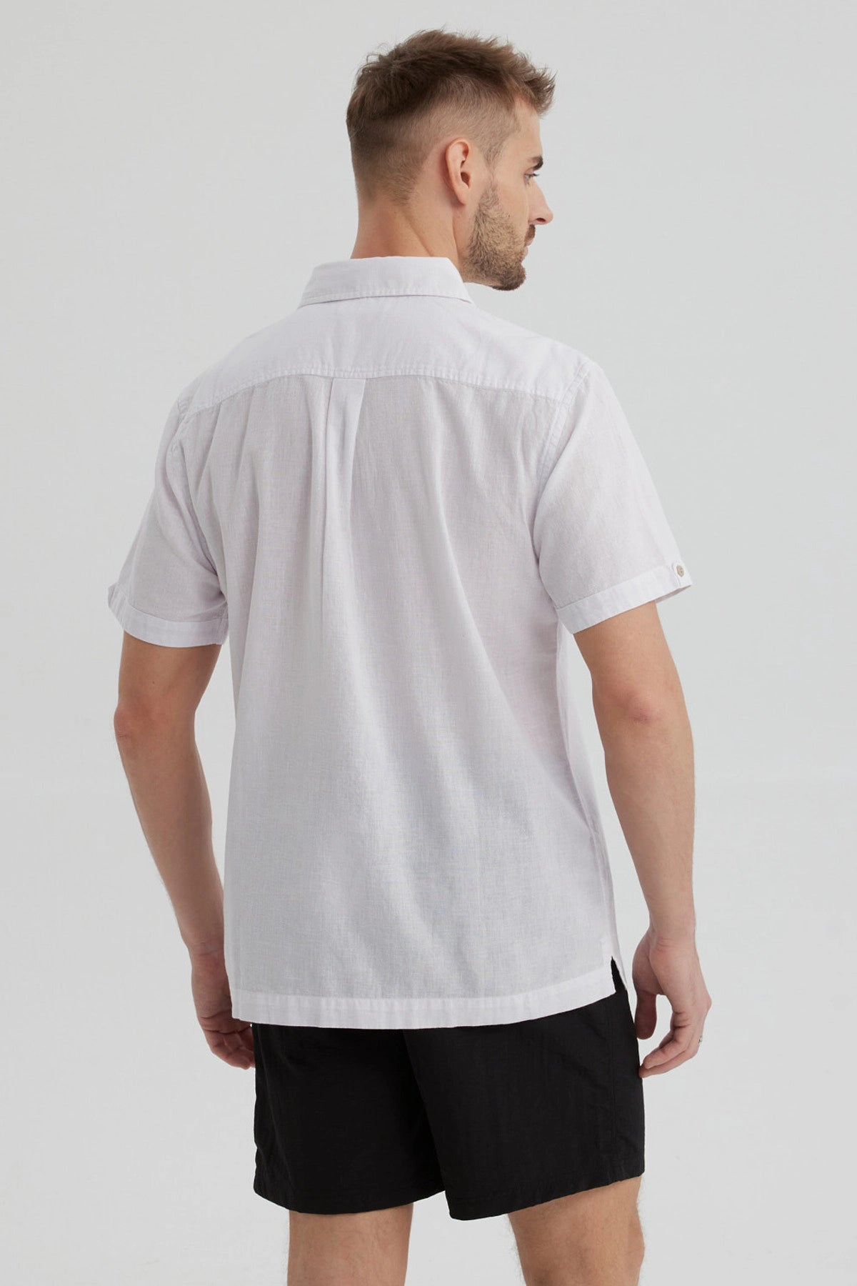 Camisa Hombre Lisa Blanco