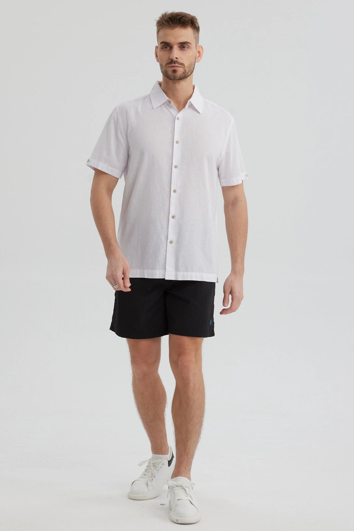 Camisa Hombre Lisa Blanco