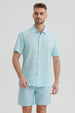 Camisa Hombre Lisa Celeste