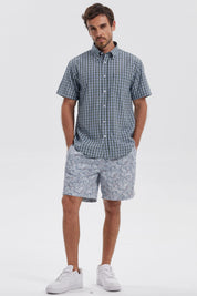 Short de Baño Hombre Print Gris