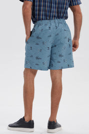 Short de Baño Hombre Print Verde Oscuro