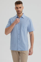 Camisa Hombre Lisa Celeste