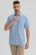 Camisa Hombre Lisa Celeste