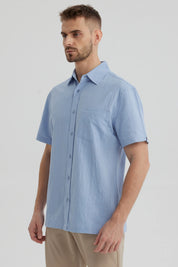 Camisa Hombre Lisa Celeste