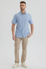 Camisa Hombre Lisa Celeste