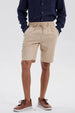 Bermuda Hombre Lino Beige