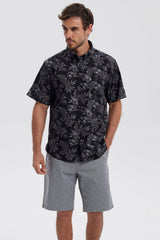 Camisa Hombre Mini Print Negro
