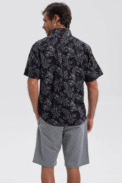 Camisa Hombre Mini Print Negro