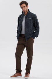 Polerón Hombre Full Zipper Marengo