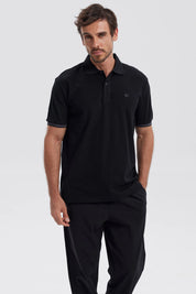 Polera Hombre Lisa Negro