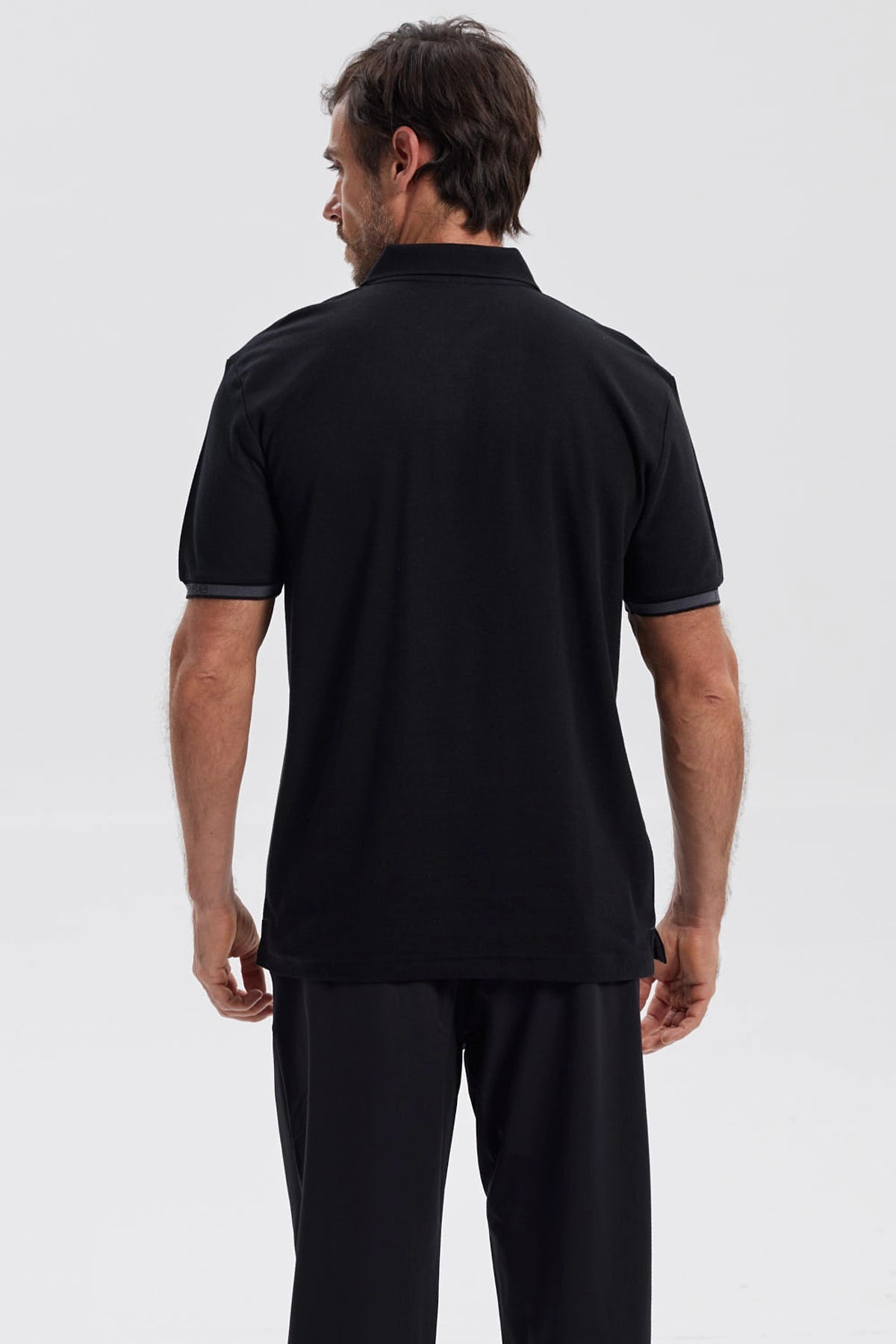 Polera Hombre Lisa Negro